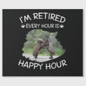 私は毎時退職した幸せな時間だ ラッピングペーパー (フラット)