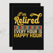 私は毎時退職した幸せな時間だ 招待状 (正面/裏面)