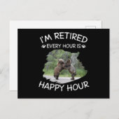 私は毎時退職した幸せな時間です 案内ポストカード (正面/裏面)