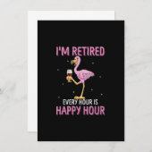 私は毎時退職した幸せな時間の退職者でおもしろいある 招待状 (正面/裏面)