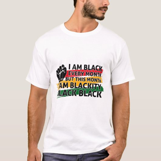 私は毎月ブラックだが、今月のブラックリティ・ブラック Tシャツ (正面)