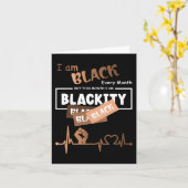 私は毎月ブラックだが、今月はブラックだ カード (黄色い花)
