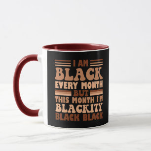 私は毎月ブラックだが、今月はブラックだ マグカップ