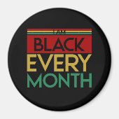 私は毎月黒い マグネット (正面)