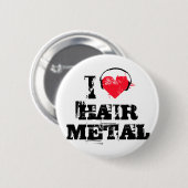 私は毛の金属を愛します 缶バッジ (正面&裏面)