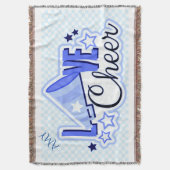 私は毛布を応援パーソナライズされた投げるのが好きです。 スローブランケット (正面縦)