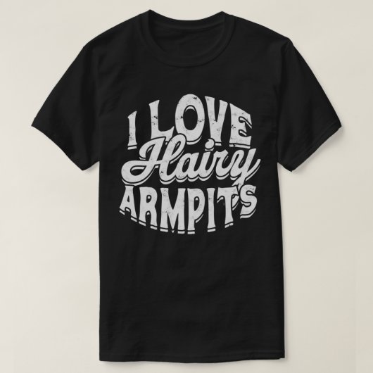 私は毛深い脇の短い長い自然の髪のスタイルが大好き Tシャツ (デザイン正面)