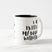 私は毛皮かわいいペットコーヒー・マグを持つ私のベビーを好みます ツートーンマグカップ (正面右)