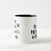 私は毛皮かわいいペットコーヒー・マグを持つ私のベビーを好みます ツートーンマグカップ (中央)