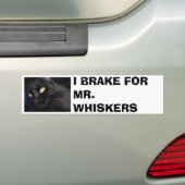 私は氏のためにWHISKERSブレーキがかかります バンパーステッカー (車上)