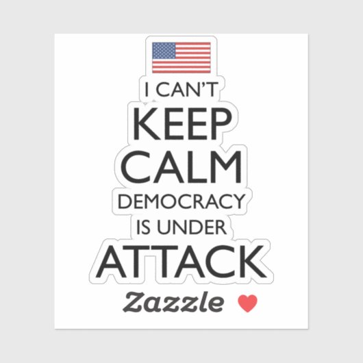 私は民主主義が保攻撃されているのを静めることはできない シール (シート)