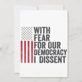 私は民主主義に対する恐怖を持ってアメリカ人に反対する シーズンカード (正面)