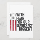 私は民主主義に対する恐怖を持ってアメリカ人に反対する シーズンカード (正面/裏面)