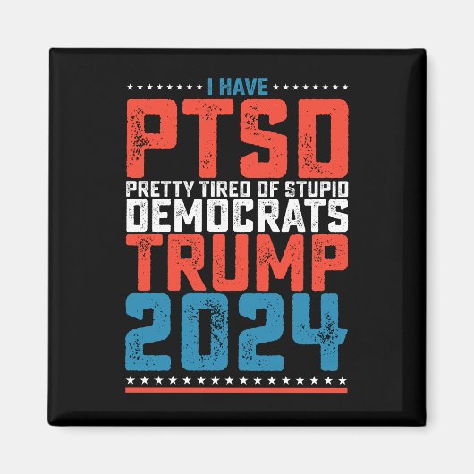 私は民主党のトランプかわいらし2024に疲れている マグネット (正面)