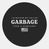 私は民主党のトランプよりもギャージと呼ばれる方がよい ラウンドシール (正面)