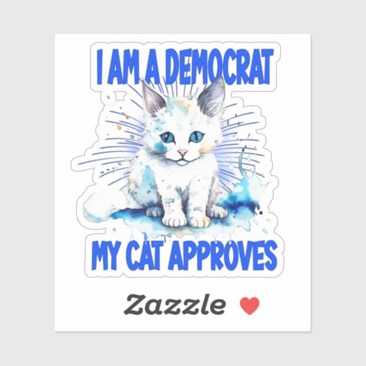 私は民主党員で、私の猫は賛成だ シール (シート)