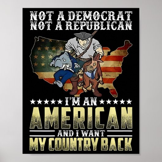 私は民主党支持者でも共和党支持者でもない、アメリカ人です (o ポスター (正面)