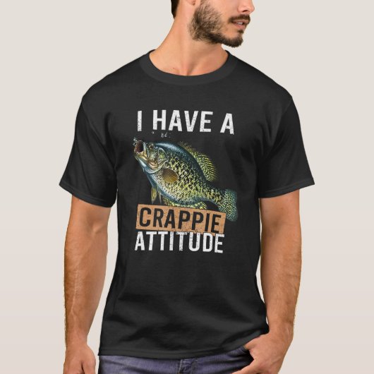 私は気さくな態度の魚釣りだ Tシャツ (正面)