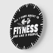 私は気にすべてフィットネス-おもしろいフィットネス ラージ壁時計 (傾斜)