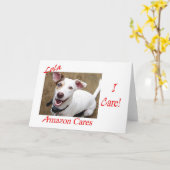 "私は気になります!" Lolaおよびアマゾン心配について カード (黄色い花)