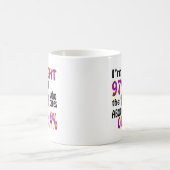 私は気になる時間の右の97%才です コーヒーマグカップ (中央)