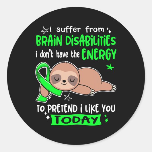 私は気に入ったふりをして脳障害に苦しむ ラウンドシール (正面)