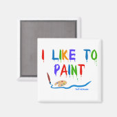 私は気に入っ絵を描た – 磁石 (正面/裏面)