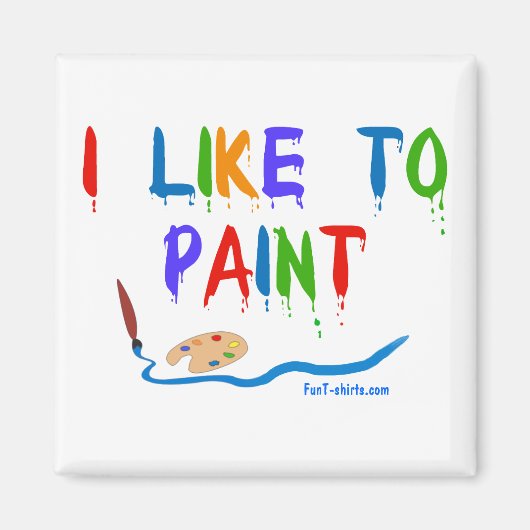 私は気に入っ絵を描た – 磁石 (正面)