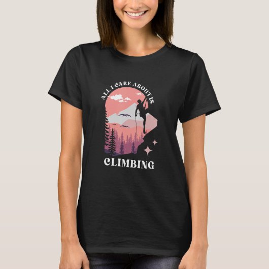 私は気に登山活動岩登山 Tシャツ (正面)