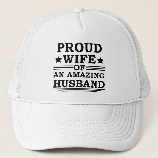 私は気の誇りを持った変わった夫の妻素晴らしだ キャップ (正面)