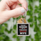 私は気の誇りを持った変わった妻の夫素晴らしだ キーホルダー (手)