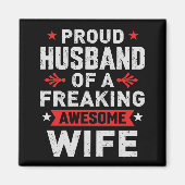 私は気の誇りを持った変わった妻の夫素晴らしだ マグネット (正面)