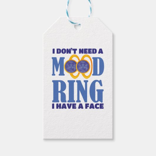 私は気分のリングや輪は必要ない顔を持つ ギフトタグ (正面)