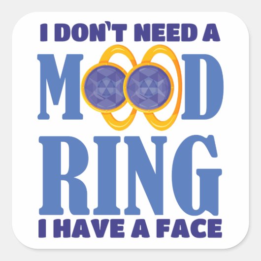 私は気分のリングや輪は必要ない顔を持つ スクエアシール (正面)