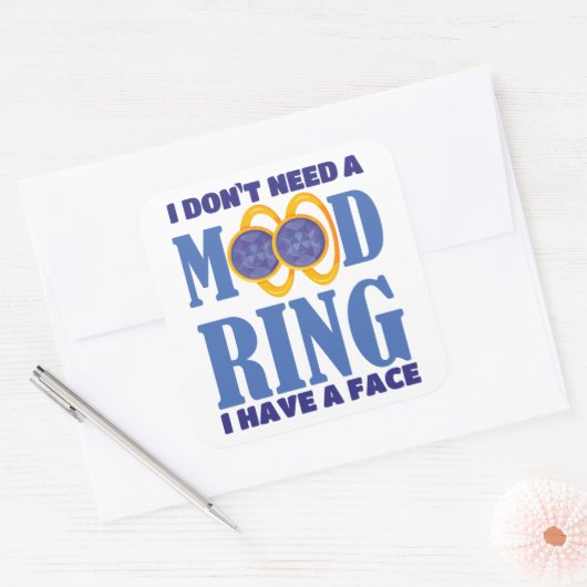 私は気分のリングや輪は必要ない顔を持つ スクエアシール (封筒)