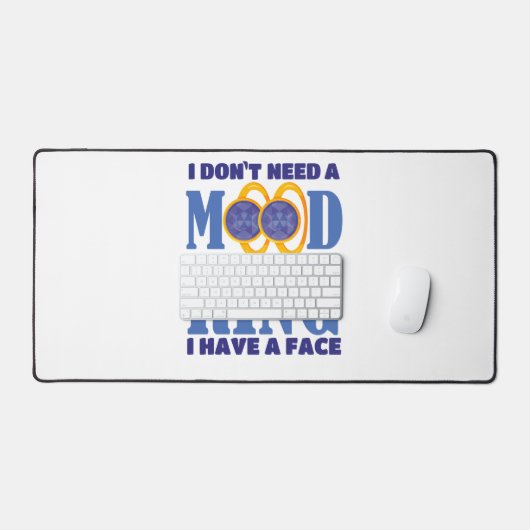 私は気分のリングや輪は必要ない顔を持つ デスクマット (キーボード&マウス)