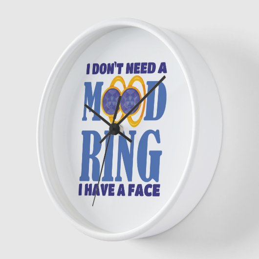 私は気分のリングや輪は必要ない顔を持つ 壁時計 (傾斜)