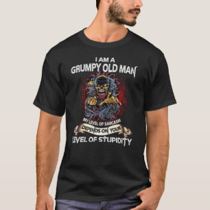私は気難しい老人私のレベルのです。 Tシャツ