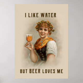 私は水が好きだけどビールに愛されている ポスター