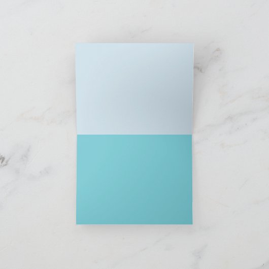 私は水の水彩画のバルミツワーのサンキューカードです ノートカード (内部)