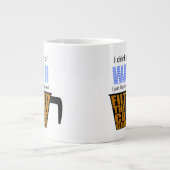 私は水をたくさん飲む…コーヒーとして ジャンボコーヒーマグカップ (正面)