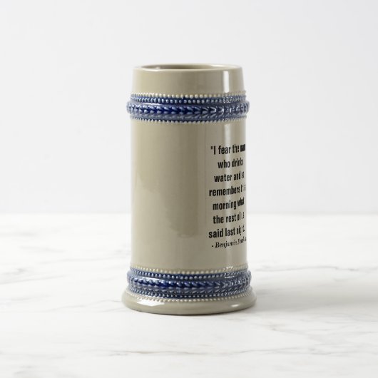 "私は水を飲む恐れ、従って覚えています人を ビールジョッキ (中央)