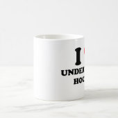 私は水中ホッケーを愛します コーヒーマグカップ (中央)