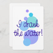 私は水妊娠の発表を飲みました 案内状 (正面/裏面)