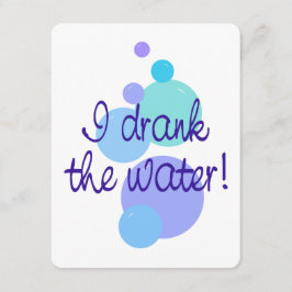 私は水妊娠の発表を飲みました 案内状