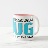 私は水差し(男性)犬の採用のデザインを救助しました ツートーンマグカップ (正面右)