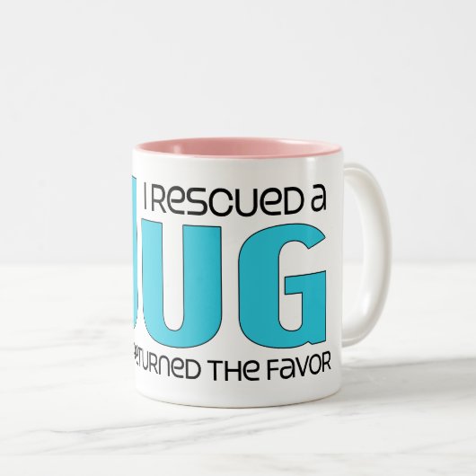 私は水差し(男性)犬の採用のデザインを救助しました ツートーンマグカップ (正面右)