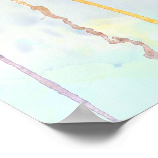 私は水彩画を愛し尊重する価値がある ポスター (角)