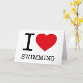 私は水泳が大好きだ カード (黄色い花)