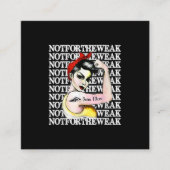 私は水泳が大好き – 母を泳ぐ弱くないデザイン スクエア名刺 (正面)